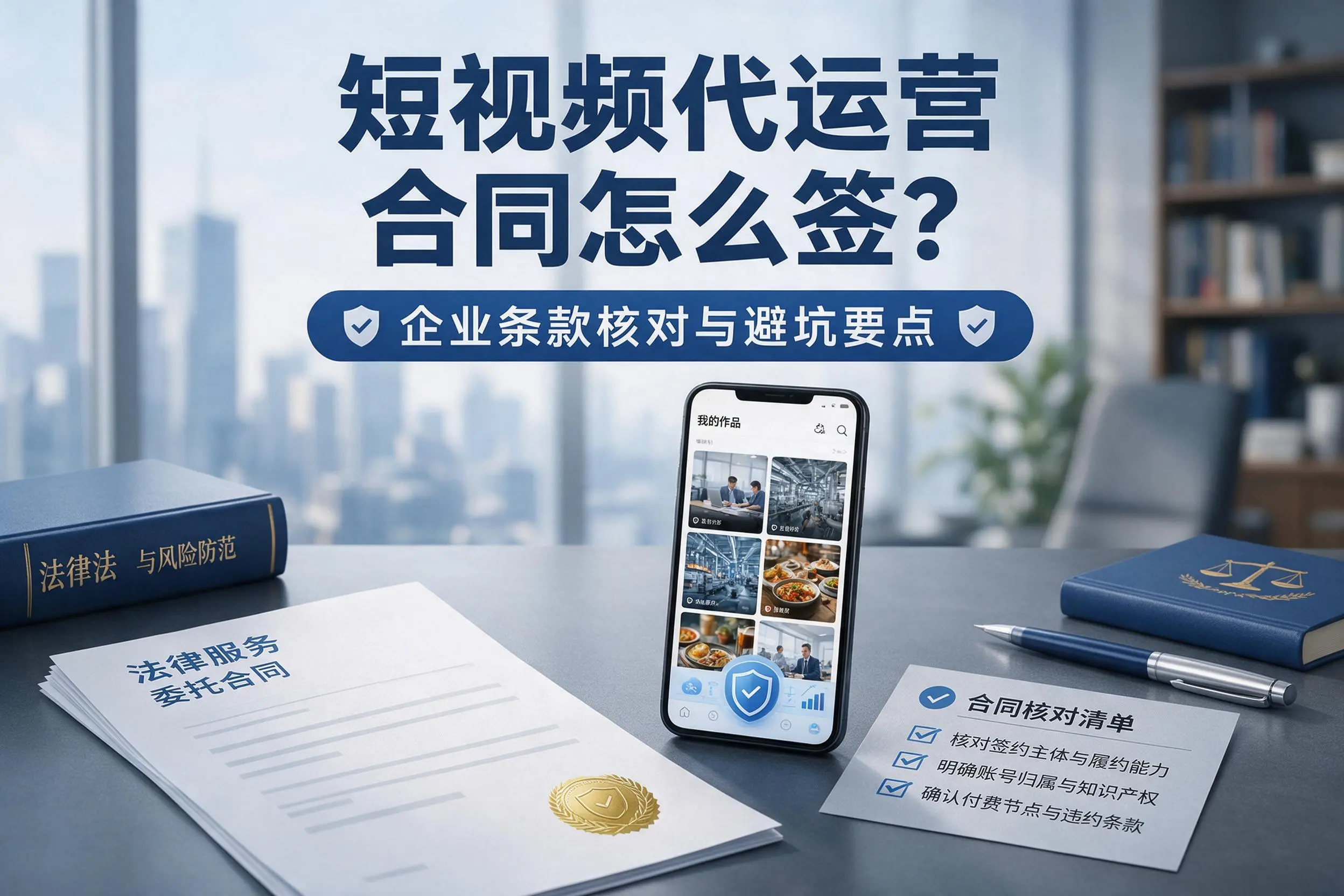 短视频代运营合同怎么签?宁波企业条款核对与避坑要点