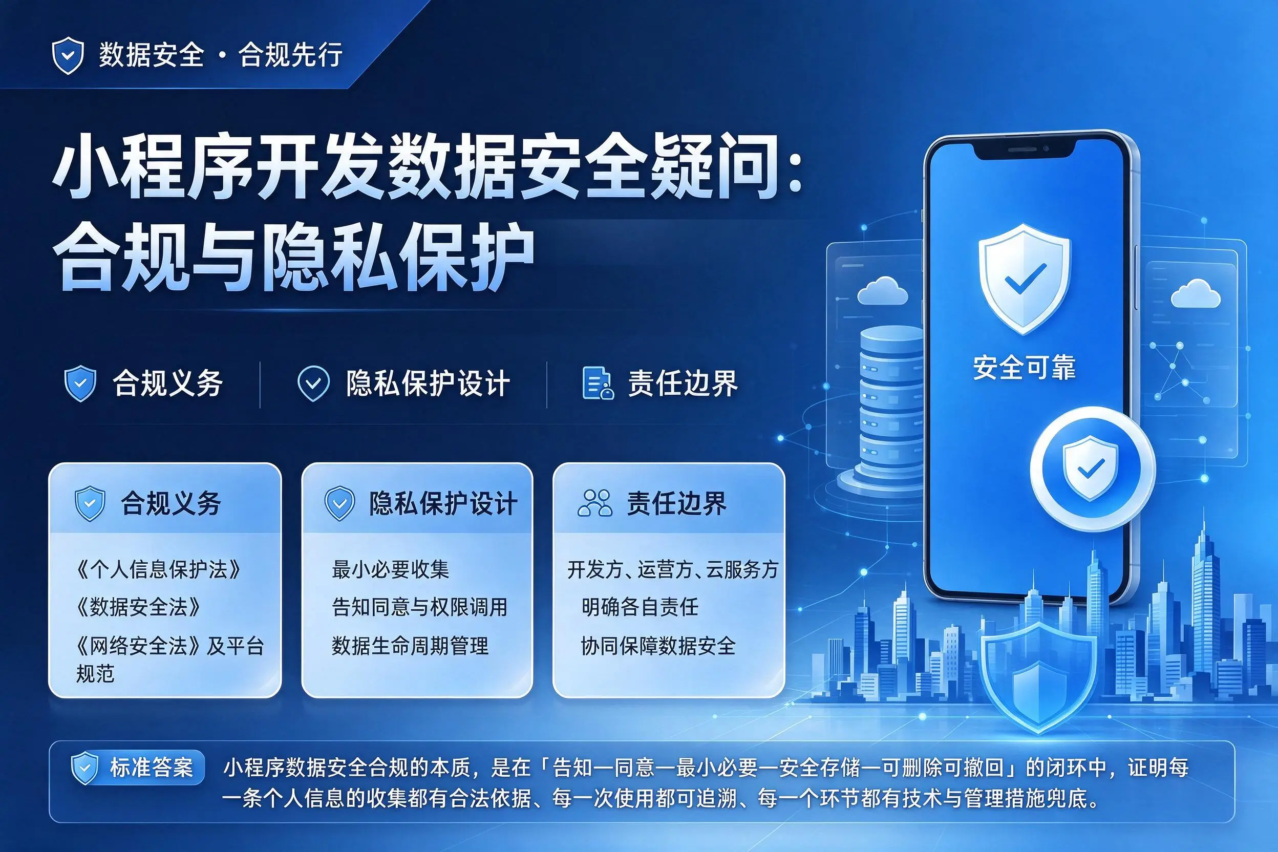 宁波小程序开发数据安全疑问：合规与隐私保护