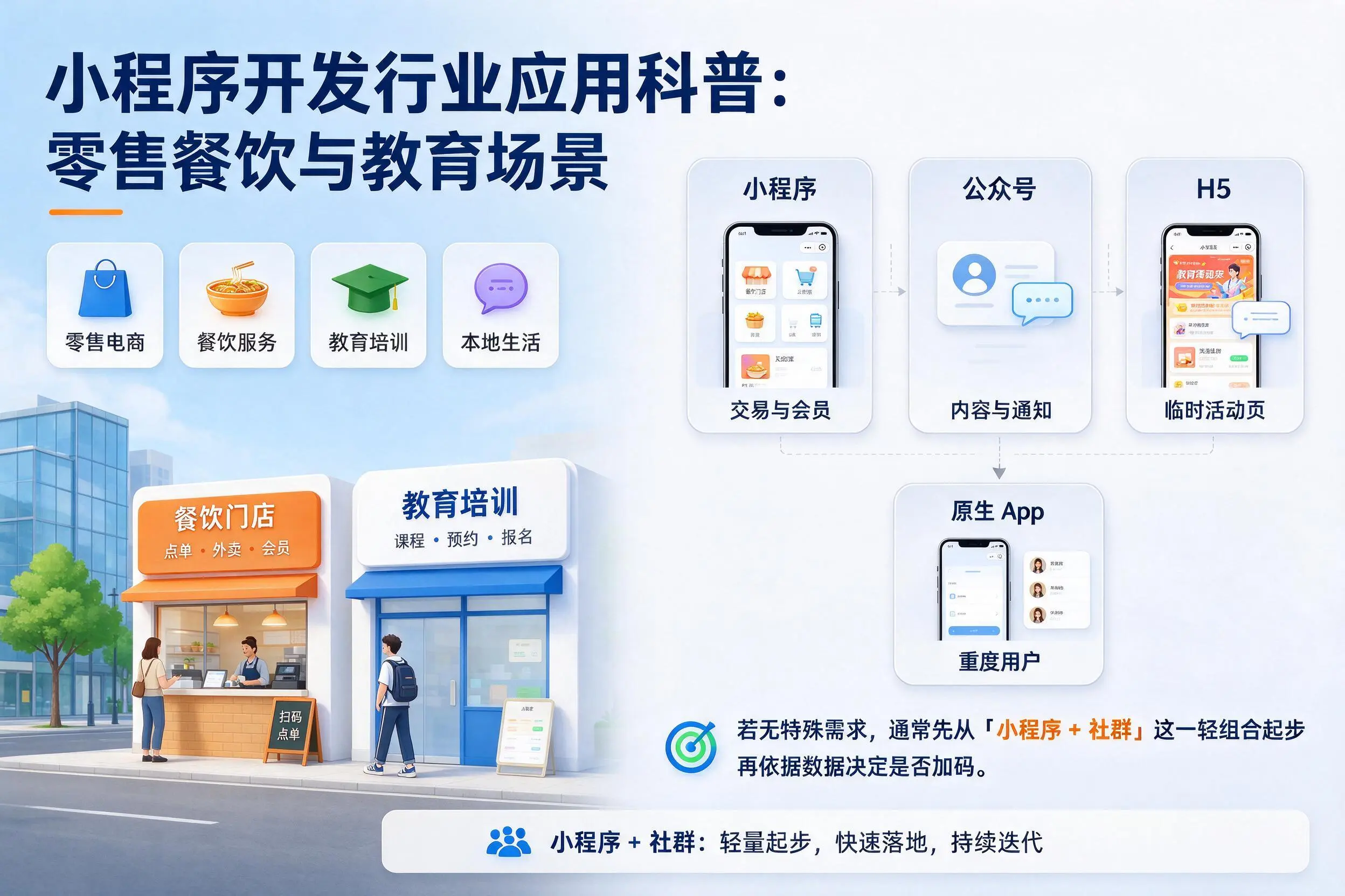 宁波小程序开发行业应用科普：零售餐饮与教育场景