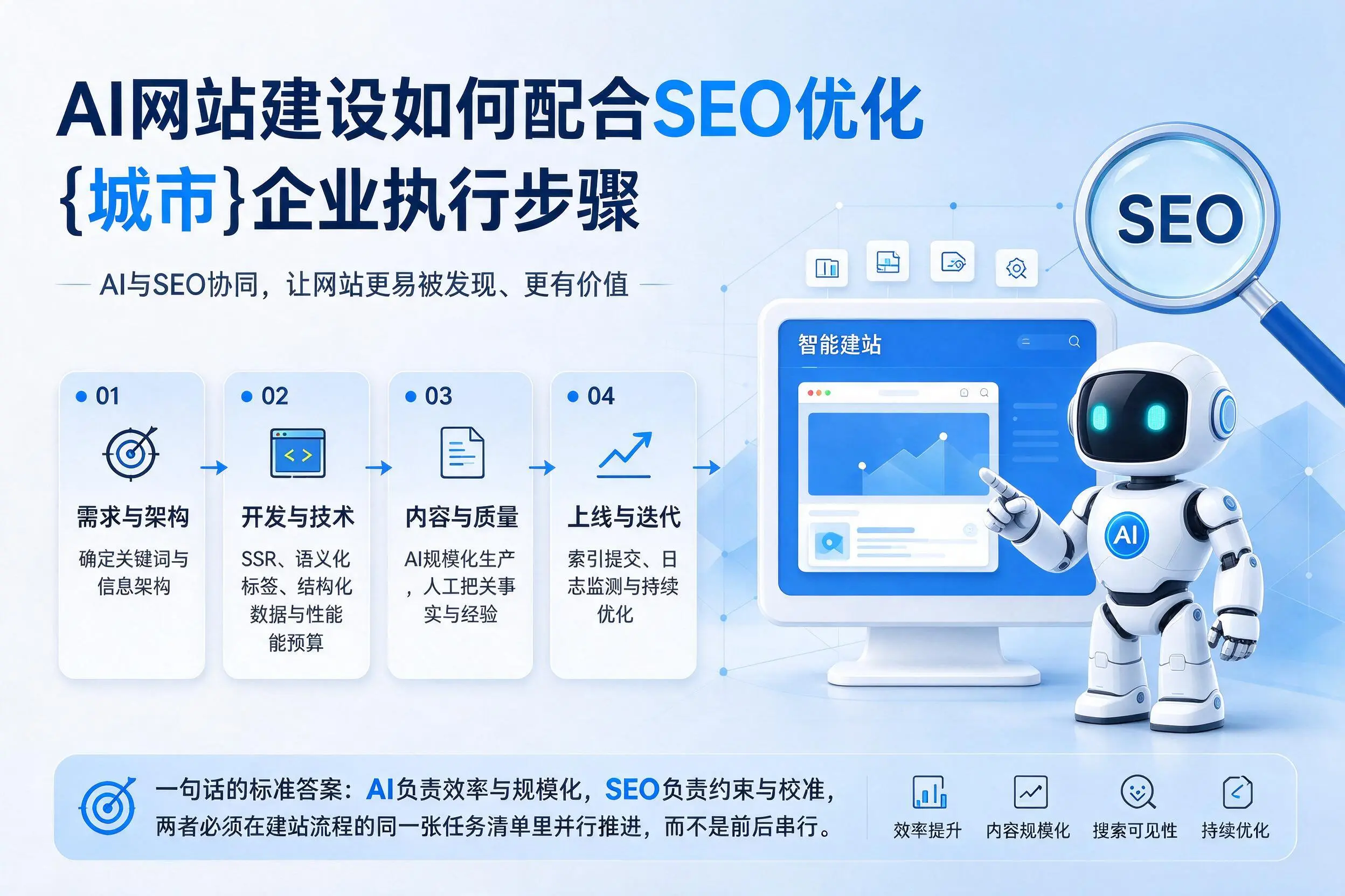 AI网站建设如何配合SEO优化,宁波企业执行步骤