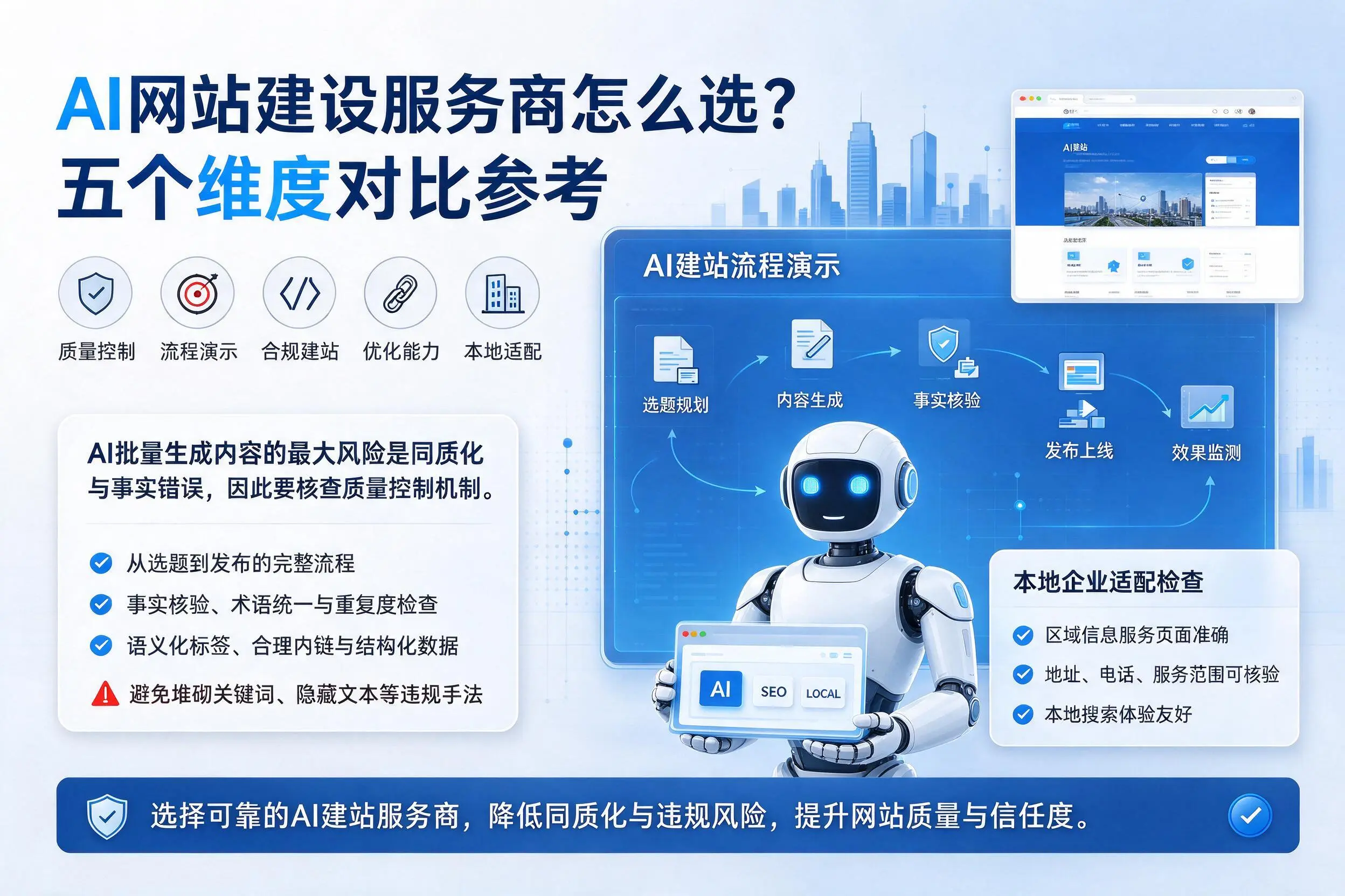 宁波AI网站建设服务商怎么选?五个维度对比参考